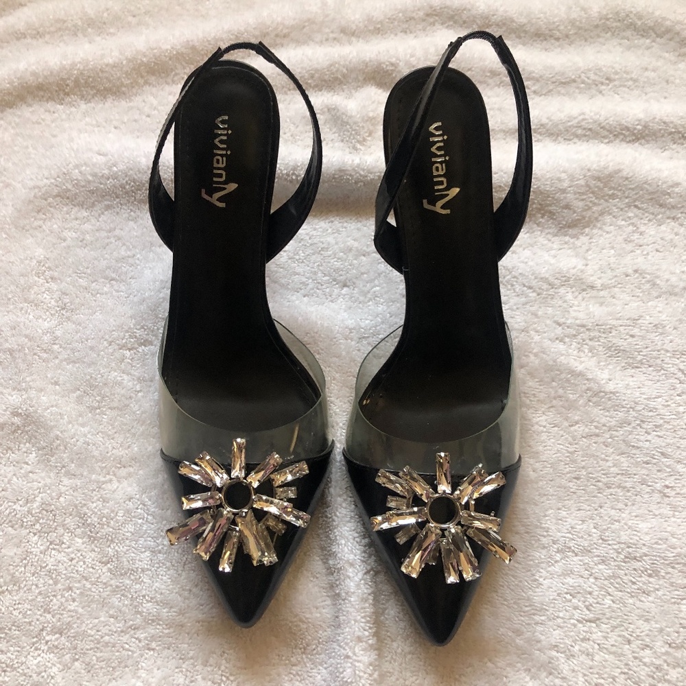 Vivianly Black Heels